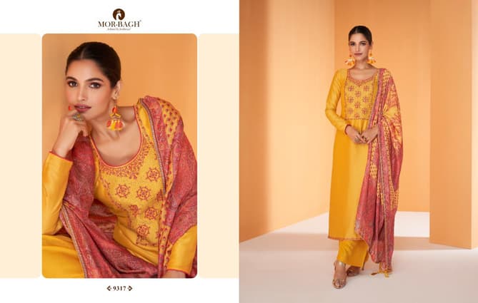 Aashirwad Mor Bagh Kalam 9315 Series Fancy Wear Silk Designer Salwar Kameez Collection
